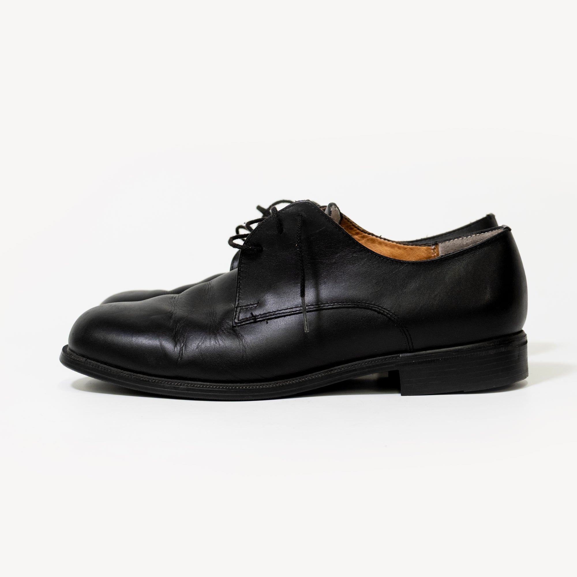British Dress Uniform Leather Shoes – Vintage Black Oxfords