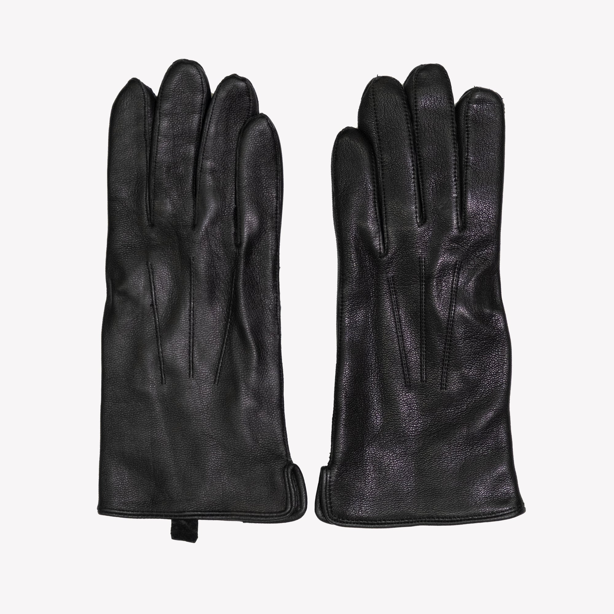 Dutch Black Lined Leather Gloves