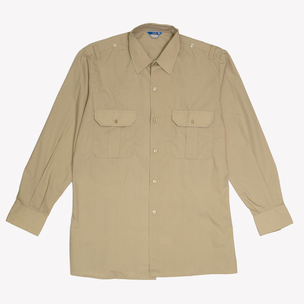 Spanish lightweight khaki button-up field shirt