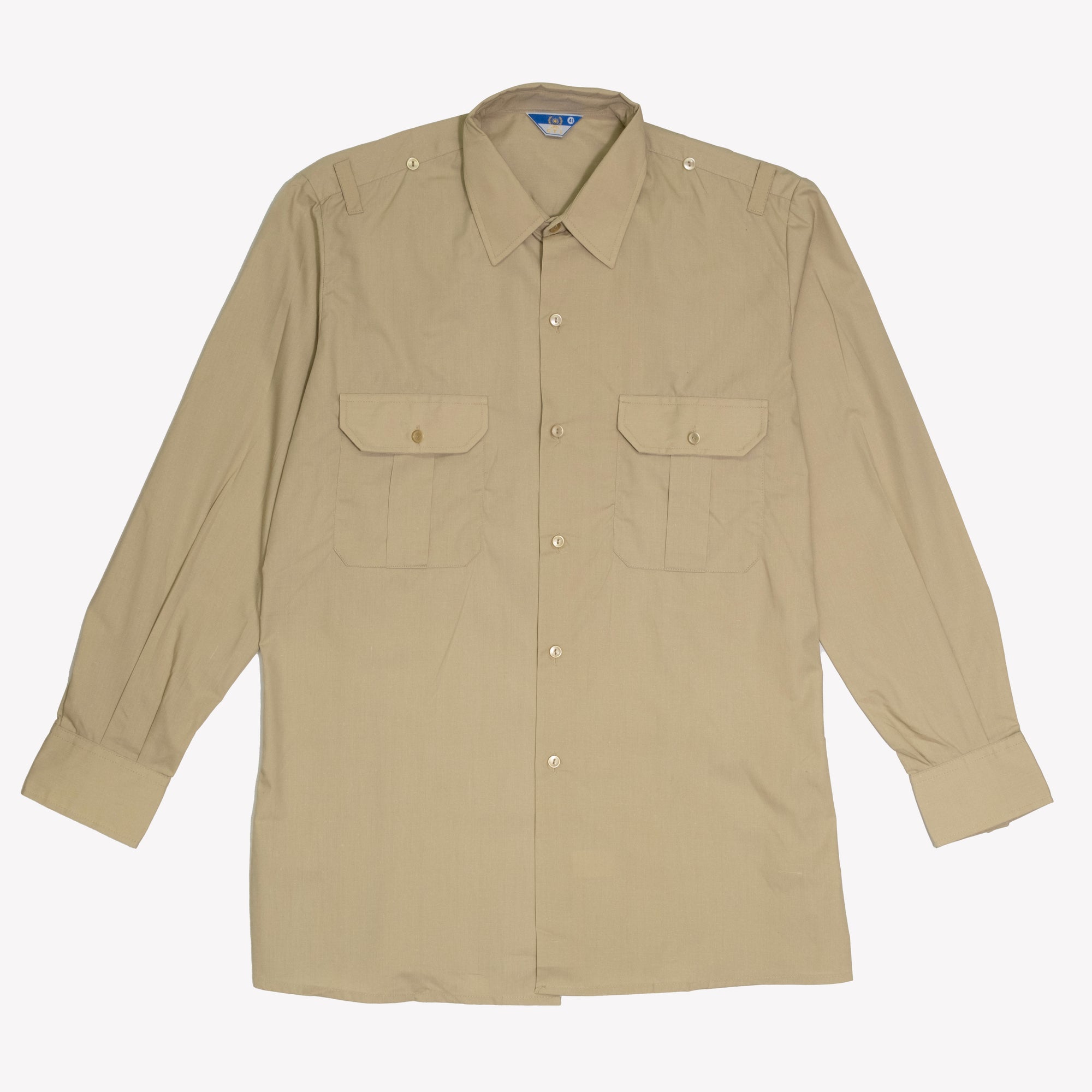 Spanish lightweight khaki button-up field shirt